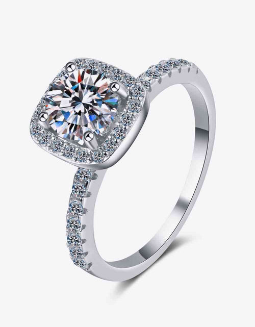 Load image into Gallery viewer, 2 Carat Moissanite Square Halo Ring
