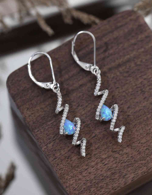 Load image into Gallery viewer, Twisted Opal Drop Earrings
