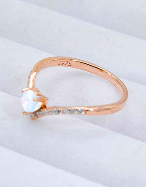 Load image into Gallery viewer, Moonstone Heart-Shaped Ring
