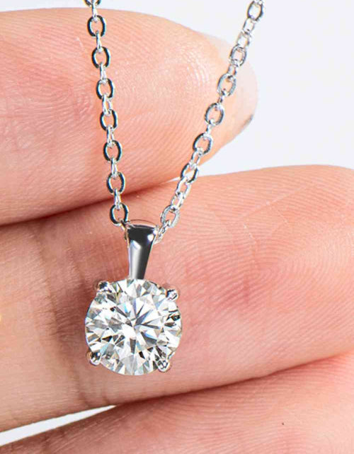 Load image into Gallery viewer, 925 Sterling Silver 1 Carat Moissanite Chain-Link Necklace
