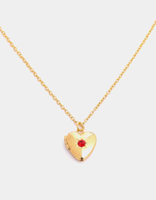 Load image into Gallery viewer, Zircon Heart Shape 14K Gold-Plated Pendant Necklace
