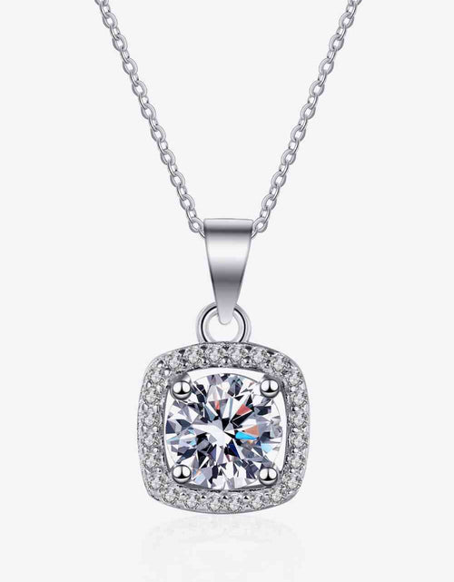 Load image into Gallery viewer, Moissanite Square Pendant Chain Necklace
