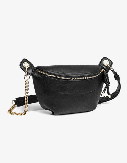 Load image into Gallery viewer, PU Leather Chain Strap Crossbody Bag
