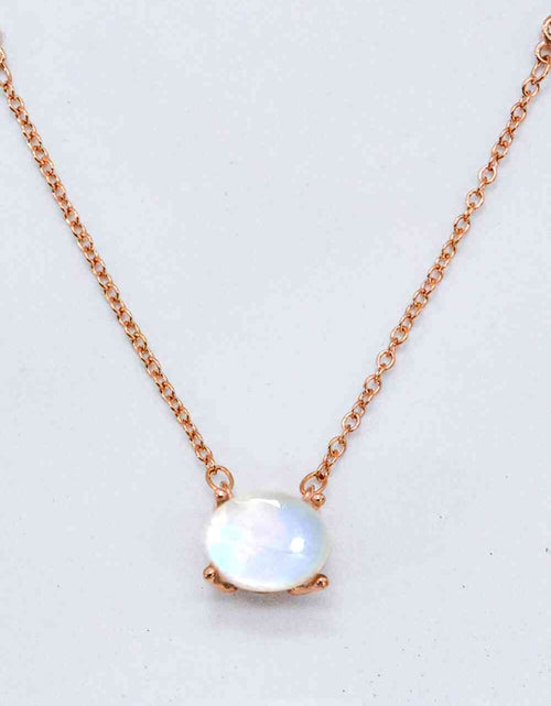 Load image into Gallery viewer, Geometric Moonstone Pendant Necklace
