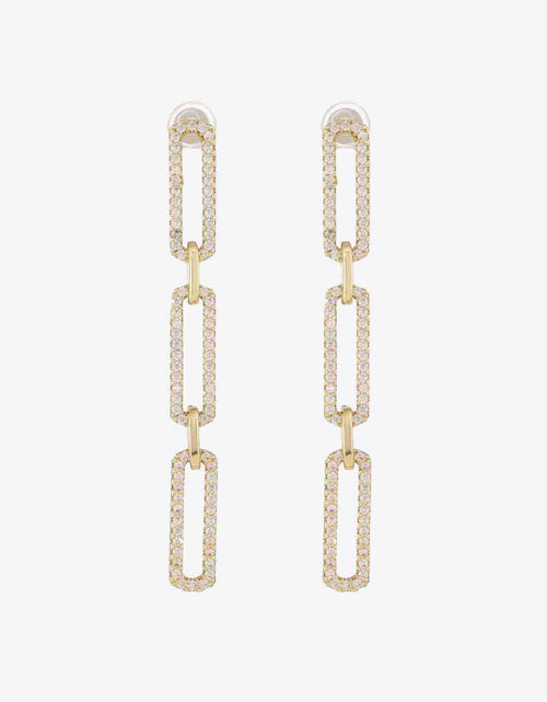 Load image into Gallery viewer, Rhinestone Chunky Chain Drop Earrings
