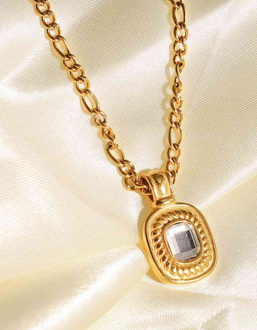 Load image into Gallery viewer, 18K Gold Plated Inlaid Rhinestone Pendant Necklace
