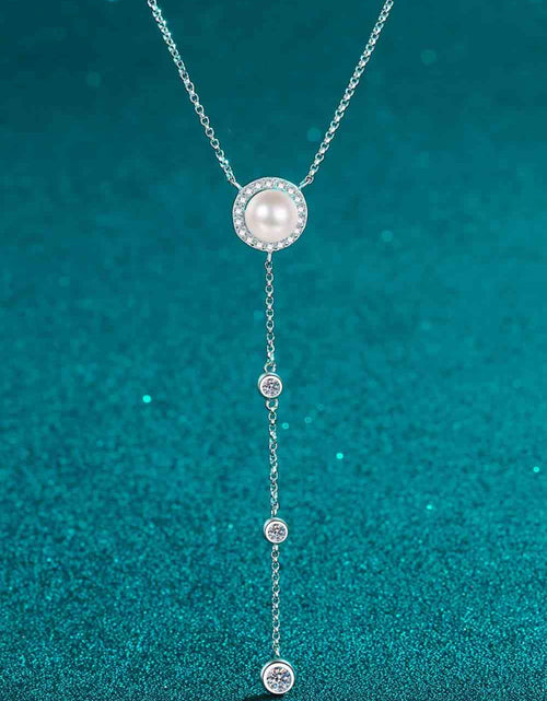 Load image into Gallery viewer, Moissanite Rhodium-Plated Necklace
