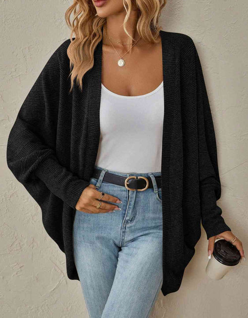 Load image into Gallery viewer, Open Front  Dropped Shoulder Cardigan
