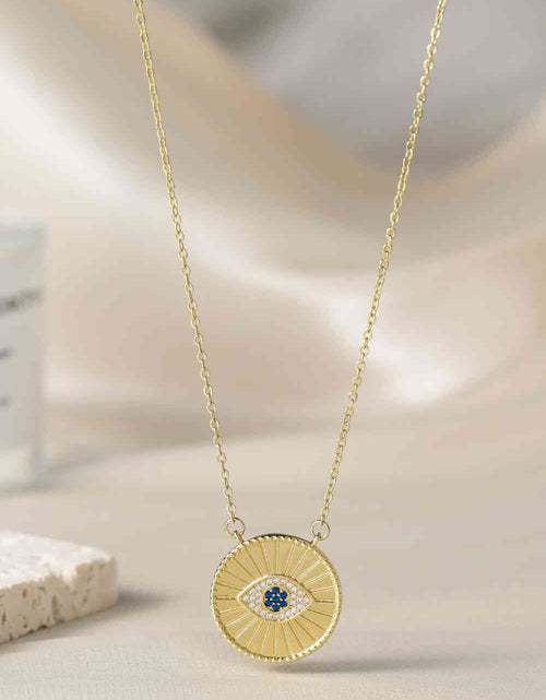 Load image into Gallery viewer, Rhinestone Evil Eye Pendant Necklace
