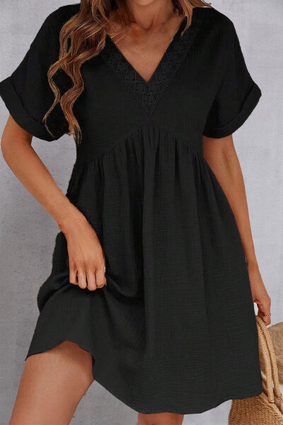 Load image into Gallery viewer, V-Neck Short Sleeve Dress
