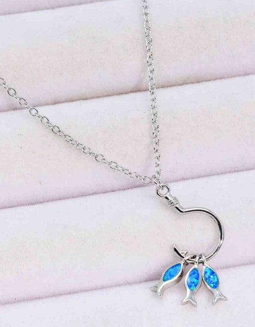 Load image into Gallery viewer, Opal Fish 925 Sterling Silver Necklace
