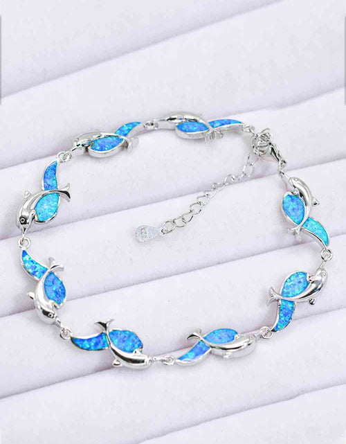 Load image into Gallery viewer, Opal Dolphin 925 Sterling Silver Bracelet
