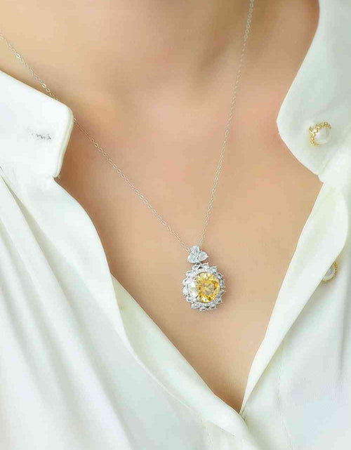 Load image into Gallery viewer, 5 Carat Yellow Moissanite Pendant Necklace
