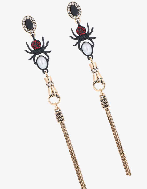 Load image into Gallery viewer, 18K Gold-Plated Spider Drop Earrings
