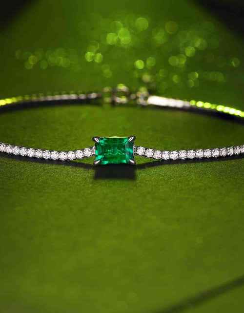 Load image into Gallery viewer, Adored 1 Carat Lab-Grown Emerald Bracelet
