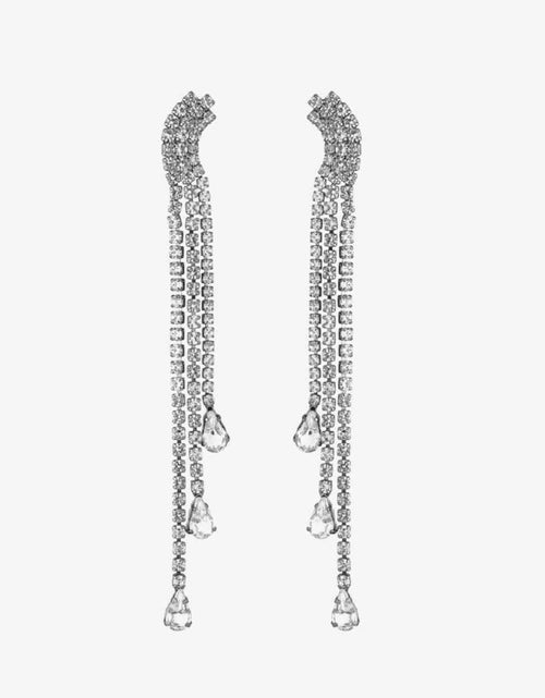 Load image into Gallery viewer, Glass Stone Fringe Dangle Earrings
