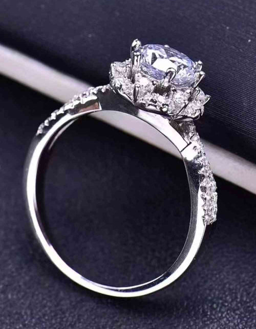 Load image into Gallery viewer, Platinum-Plated Six Prong 1 Carat Moissanite Ring
