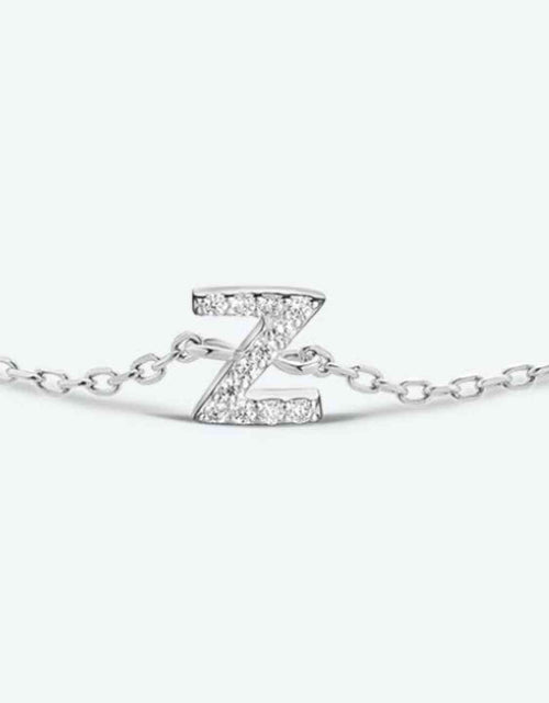 Load image into Gallery viewer, V To Z Zircon 925 Sterling Silver Bracelet
