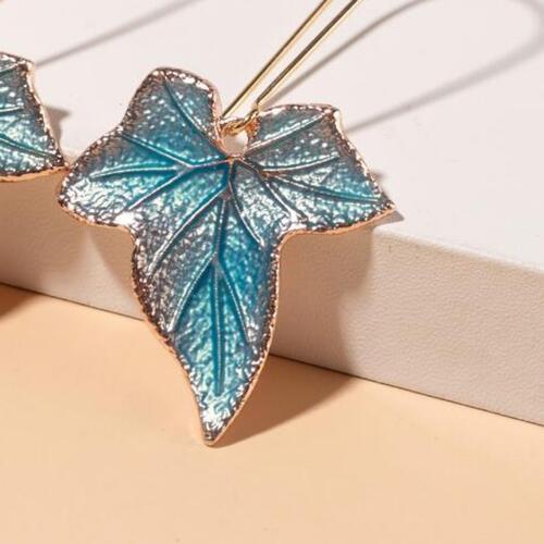 Load image into Gallery viewer, Alloy Leaf Drop Earrings
