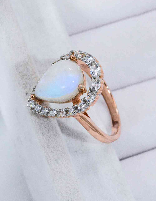 Load image into Gallery viewer, Moonstone Teardrop-Shaped 925 Sterling Silver Ring
