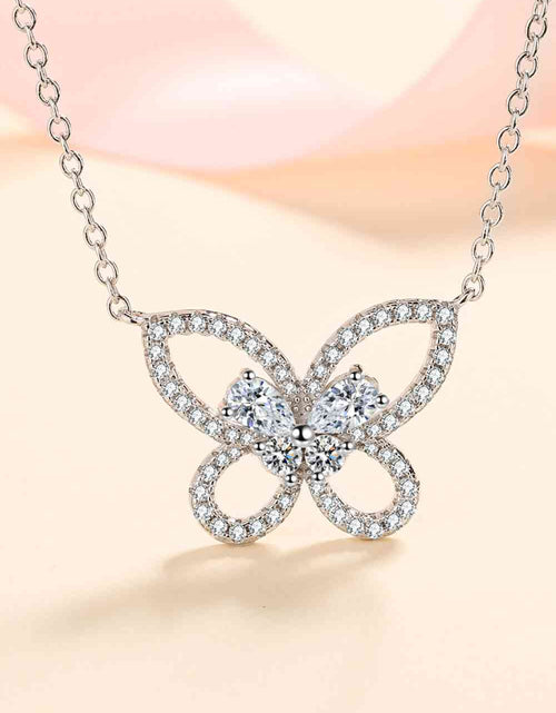 Load image into Gallery viewer, Moissanite Butterfly Pendant Necklace
