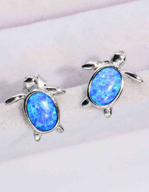 Load image into Gallery viewer, Opal Turtle Stud Earrings
