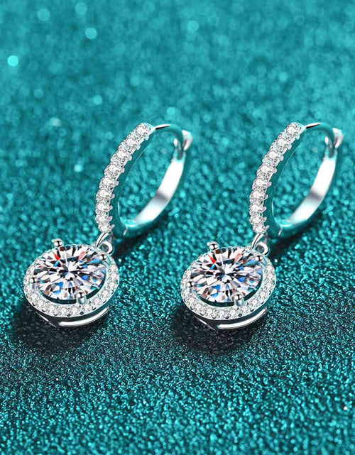 Load image into Gallery viewer, Moissanite Round-Shaped Drop Earrings
