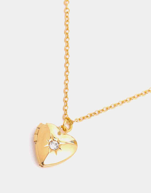 Load image into Gallery viewer, Zircon Heart Shape 14K Gold-Plated Pendant Necklace
