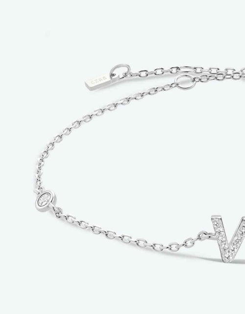 Load image into Gallery viewer, V To Z Zircon 925 Sterling Silver Bracelet
