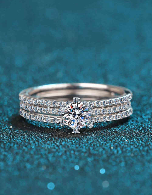 Load image into Gallery viewer, Moissanite 925 Sterling Silver Ring Set
