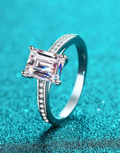 Load image into Gallery viewer, 925 Sterling Silver Side Stone Moissanite Ring
