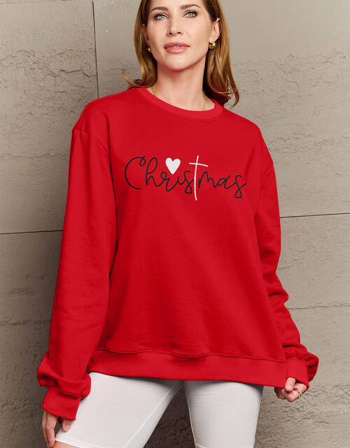 Load image into Gallery viewer, Simply Love Full Size CHRISTMAS Long Sleeve Sweatshirt
