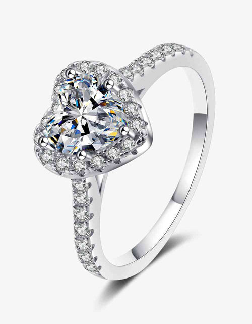 Load image into Gallery viewer, 1 Carat Moissanite Heart-Shaped Ring
