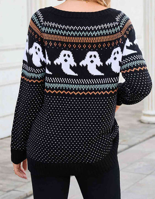 Load image into Gallery viewer, Ghost Round Neck Sweater
