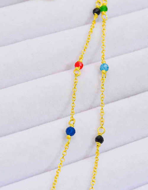 Load image into Gallery viewer, 18K Gold-Plated Multicolored Bead Necklace
