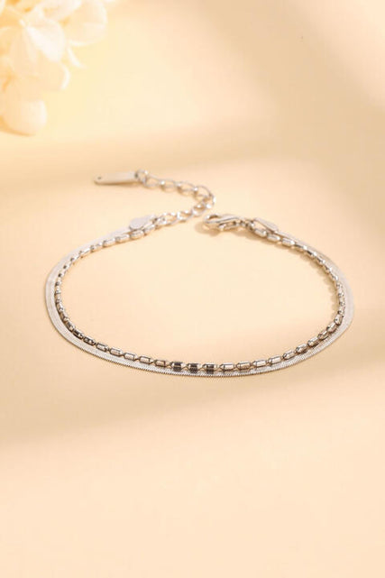 Load image into Gallery viewer, Double-Layered 925 Sterling Silver Bracelet
