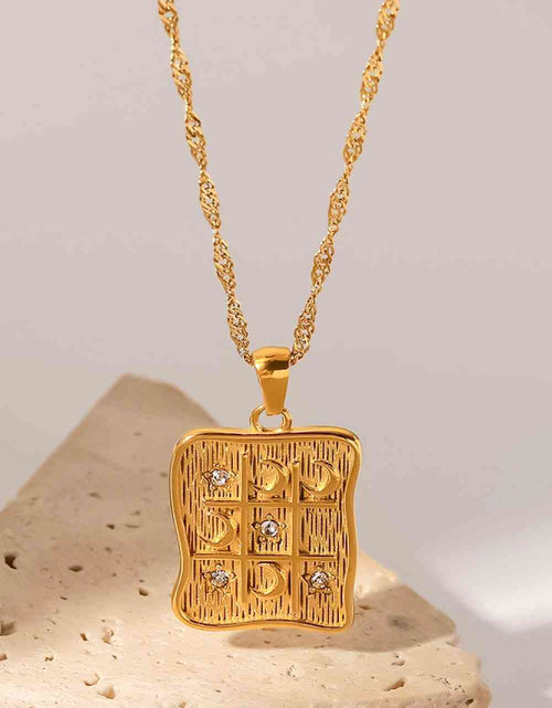 Load image into Gallery viewer, Cubic Zirconia Geometric Pendant Necklace
