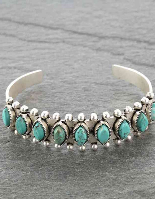 Load image into Gallery viewer, Turquoise Open Bracelet
