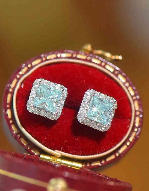 Load image into Gallery viewer, 2 Carat Moissanite Square Earrings
