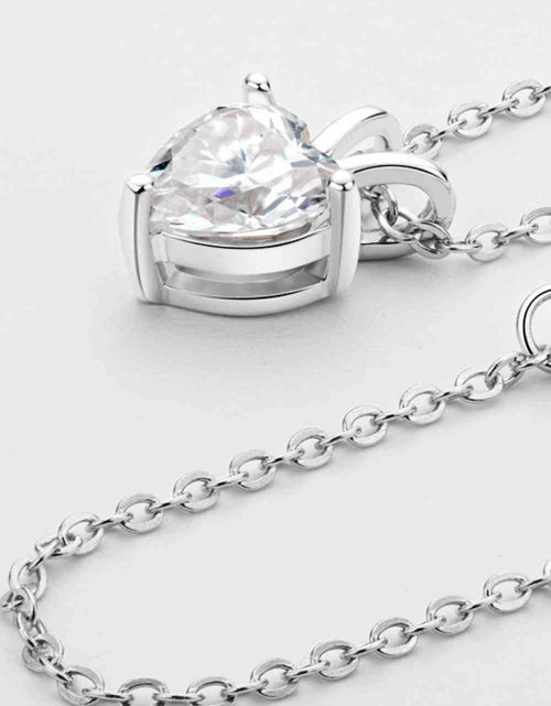 Load image into Gallery viewer, 1 Carat Moissanite Heart-Shaped Pendant Necklace
