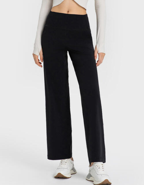 Load image into Gallery viewer, Wide Waistband Active Pants with Pockets
