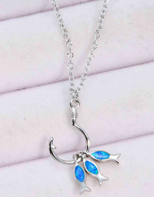 Load image into Gallery viewer, Opal Fish 925 Sterling Silver Necklace
