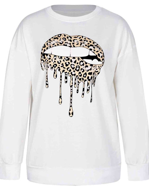 Load image into Gallery viewer, Graphic Dropped Shoulder Round Neck Sweatshirt
