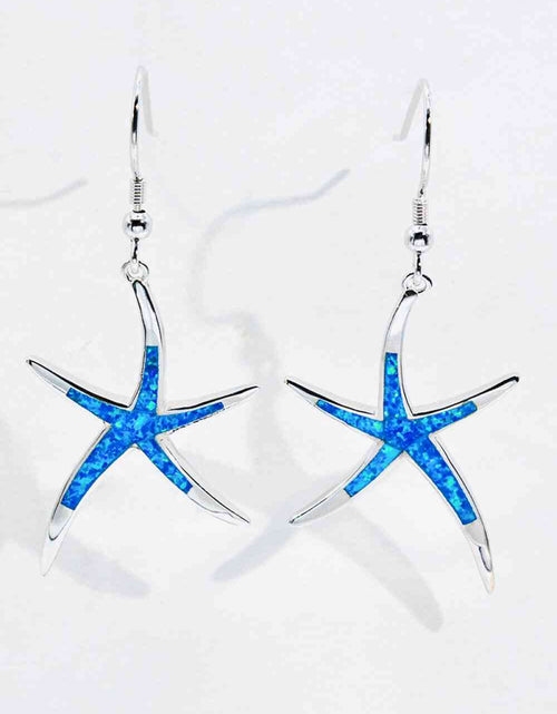 Load image into Gallery viewer, Opal Starfish Drop Earrings
