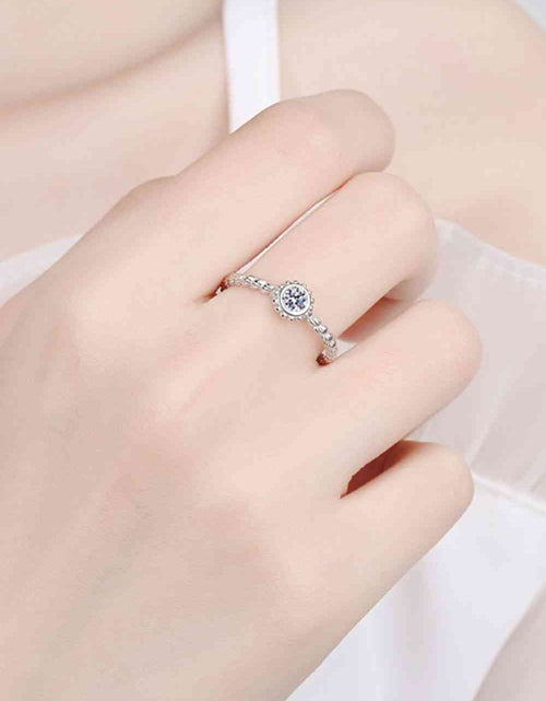 Load image into Gallery viewer, Moissanite Rhodium-Plated Ring
