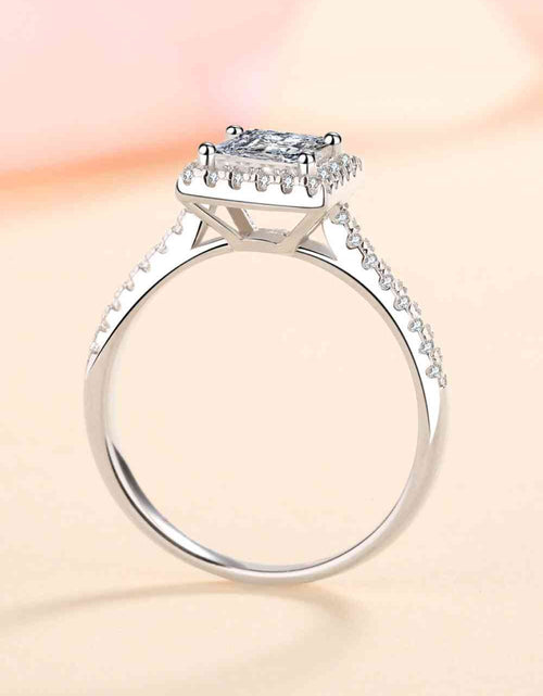 Load image into Gallery viewer, Sterling Silver Square Moissanite Ring
