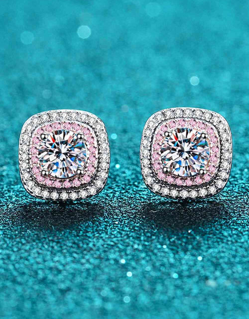 Load image into Gallery viewer, Geometric Moissanite Stud Earrings
