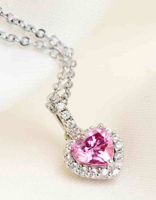 Load image into Gallery viewer, 1 Carat Moissanite Heart Pendant Necklace
