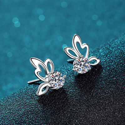 Load image into Gallery viewer, 1 Carat Moissanite Butterfly Shape Earrings
