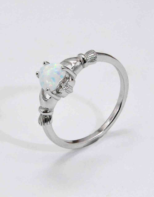 Load image into Gallery viewer, 925 Sterling Silver Heart Opal Ring
